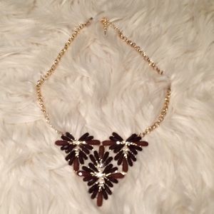 Flower statement necklace